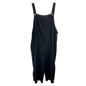 Emery Rose Women's Black Wide Leg Romper‎ Jumpsuit 3XL Lightweight Classic Comfy